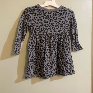 Old Navy Gray Leopard Print Kids Casual Dress